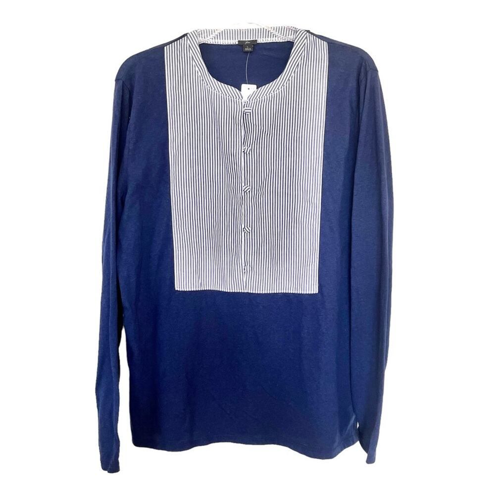 J. Crew navy color block tunic NWT size Large